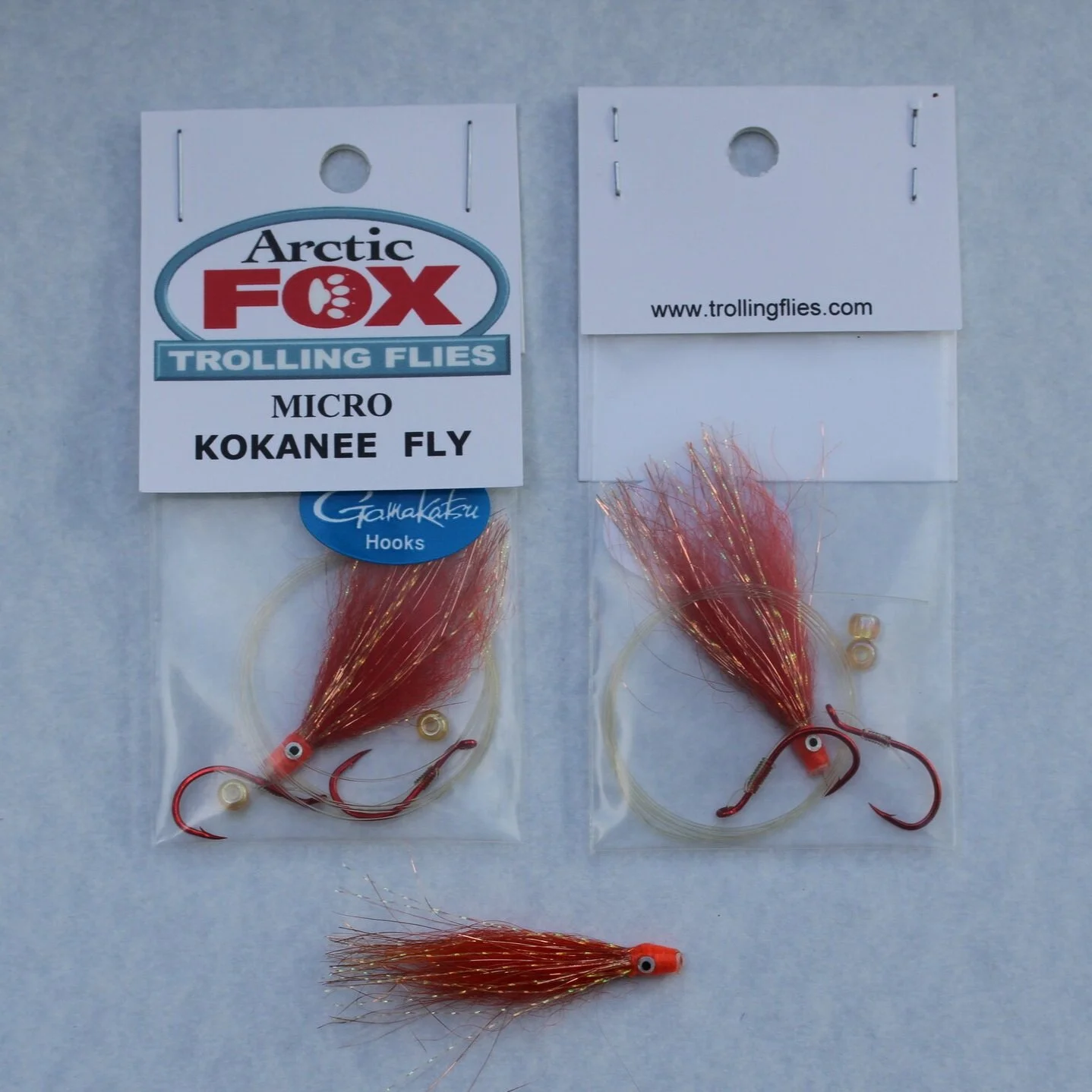 Mini Kokanee Tube Fly, Flo. Orange — TrollingFlies.com